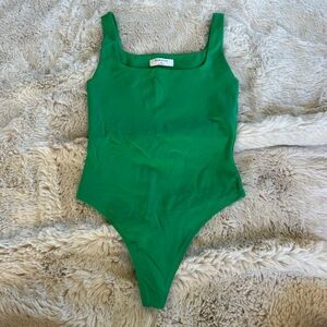 Aritzia Babaton green bodysuit size XS